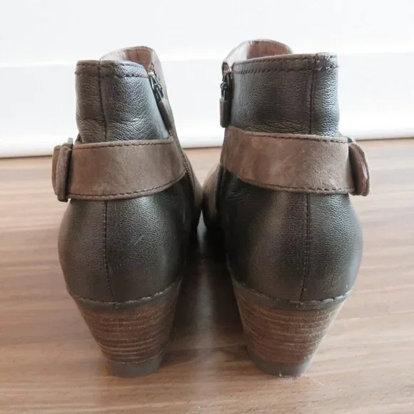 DANSKO Shirley Suede Leather Stacked Heel Ankle Boots in Taupe Size EU 40 - Picture 8 of 14
